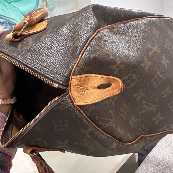 Louis Vuitton Dark Brown Monogram Satchel - Picture 10 of 14